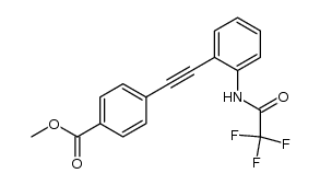 4-[2-[2-(2,2,2-三氟乙酰氨基)苯基]乙炔基]苯甲酸甲酯 结构式