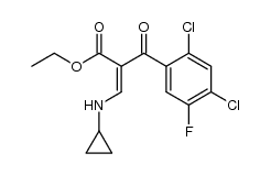 Benzenepropanoic acid, 2,4-dichloro-α-[(cyclopropylamino)methylene]-5-fluoro-β-oxo-, ethyl ester, (αZ)- 结构式