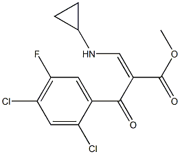 3-(环丙基氨基)-2-(2,4-二氯-5-氟苯甲酰基)丙烯酸甲酯 结构式