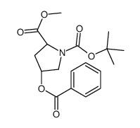 (2S,4R)-BOC-4-苯甲酰氧基脯氨酸甲酯 结构式