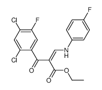 Benzenepropanoic acid, 2,4-dichloro-5-fluoro-α-[[(4-fluorophenyl)amino]methylene]-β-oxo-, ethyl ester 结构式