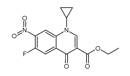 1-环丙基-6-氟-1,4-二氢-7-硝基-4-氧代喹啉-3-羧酸乙酯 结构式