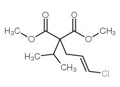 2-[(2E)-3-氯-2-丙烯-1-基]-2-(1-甲基乙基)丙二酸 1,3-二甲酯 结构式
