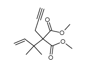 Propanedioic acid, 2-(1,1-dimethyl-2-propen-1-yl)-2-(2-propyn-1-yl)-, 1,3-dimethyl ester 结构式