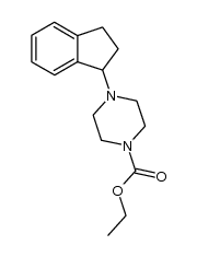 4-(2,3-二氢-1H-茚-1-基)-1-哌嗪羧酸乙酯 结构式