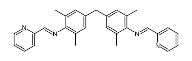 Benzenamine, 4,4'-methylenebis[2,6-dimethyl-N-(2-pyridinylmethylene)- 结构式