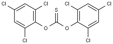 硫代碳酸-O,O-双(2,4,6-三氯苯基)酯 结构式