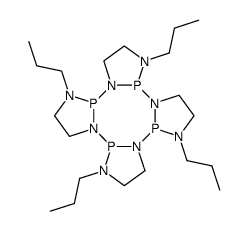 1H,6H,11H,16H-Tetrakis[1,3,2]diazaphospholo[1,2-a:1',2'-c:1'',2''-e:1''',2'''-g][1,3,5,7,2,4,6,8]tetrazatetraphosphocine, octahydro-1,6,11,16-tetrapropyl- 结构式