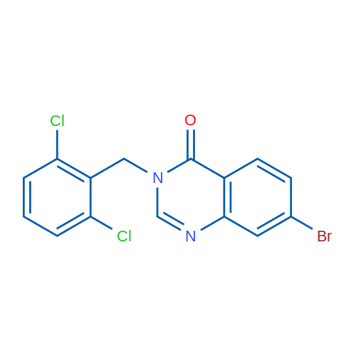 4(3H)-Quinazolinone, 7-bromo-3-[(2,6-dichlorophenyl)methyl]- 结构式