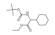 Cyclohexaneacetic acid, α-[[(1,1-dimethylethoxy)carbonyl]amino]-, ethyl ester, (αR)- 结构式