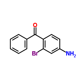 (4-氨基-2-溴苯基)(苯基)甲酮 结构式