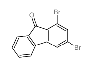 1,3-二溴-9H-芴-9-酮 结构式