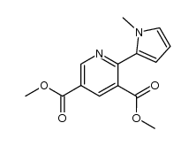 2-(1-甲基-1H-吡咯-2-基)-3,5-吡啶二羧酸 3,5-二甲酯 结构式
