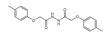 2-(4-甲基苯氧基)乙酸 2-[2-(4-甲基苯氧基)乙酰基]酰肼 结构式