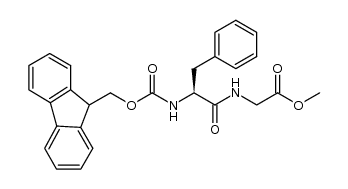 N-[(9H-芴-9-基甲氧基)羰基]-L-苯丙氨酰基-甘氨酸甲酯 结构式