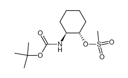 Carbamic acid, N-[(1S,2S)-2-[(methylsulfonyl)oxy]cyclohexyl]-, 1,1-dimethylethyl ester 结构式