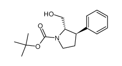 (2S,3R)-1-BOC-3-苯基-2-吡咯烷基]甲醇 结构式