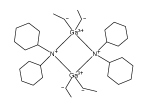 双[μ-(N-环己基环己胺基)]四乙基二镓 结构式