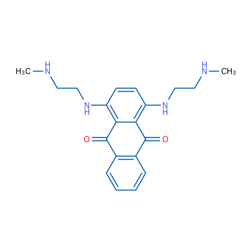 1,4-双[[2-(甲氨基)乙基]氨基]-9,10-蒽二酮 结构式