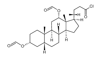 Cholan-24-oyl chloride, 3,12-bis(formyloxy)-, (3α,5β,12α)- 结构式