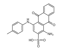 1-amino-9,10-dihydro-9,10-dioxo-4-p-toluidinoanthracene-2-sulphonic acid 结构式