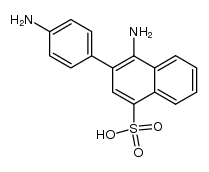 4-氨基-3-(4-氨基苯基)-1-萘磺酸 结构式