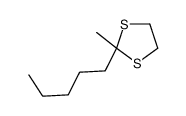 2-甲基-2-戊基-1,3-二硫杂环戊烷 结构式