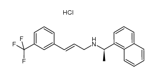 (αR)-α-甲基-N-[(2E)-3-[3-(三氟甲基)苯基]-2-丙烯-1-基]-1-萘甲胺盐酸盐(1:1) 结构式