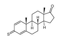 雄甾-1,4-二烯-17-酮-3-硫酮 结构式