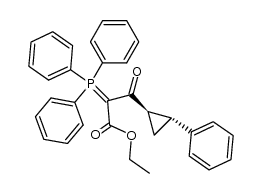 Cyclopropanepropanoic acid, β-oxo-2-phenyl-α-(triphenylphosphoranylidene)-, ethyl ester, trans- (9CI) 结构式