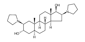 试剂(2Beta，3Alpha，5Alpha，16Beta，17Beta)-2，16-di-1-Pyrrolidinylandrostane-3，17-diol(储存“2-8℃”；运输“常温”) 结构式