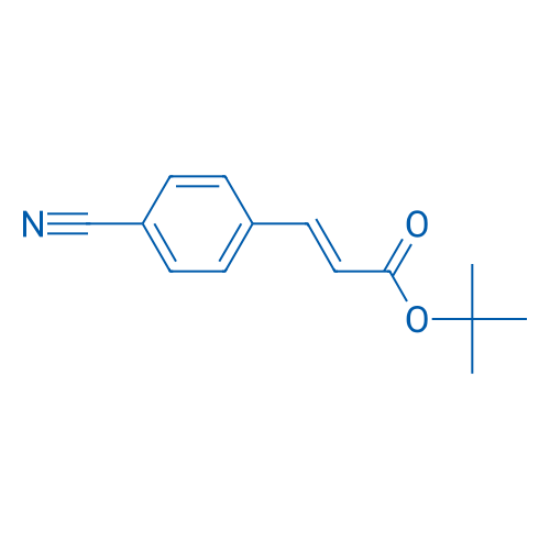 (E)-3-(4-氰基苯基)丙烯酸叔丁酯 结构式