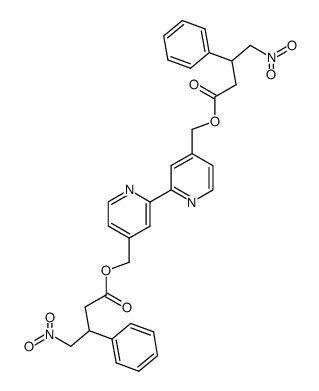 Benzenepropanoic acid, β-(nitromethyl)-, [2,2'-bipyridine]-4,4'-diylbis(methylene) ester (9CI) 结构式