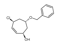 2-Cyclohepten-1-ol, 4-chloro-6-(phenylmethoxy)-, (1R,4S,6R)-rel- 结构式