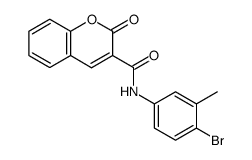 N-(4-溴-3-甲基苯基)-2-氧代-2H-1-苯并吡喃-3-甲酰胺 结构式