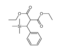 Propanedioic acid, 2-[phenyl(trimethylsilyl)methyl]-, 1,3-diethyl ester 结构式