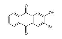 2-溴-3-羟基-9,10-蒽二酮 结构式