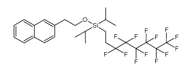 Naphthalene, 2-[2-[[bis(1-methylethyl)(3,3,4,4,5,5,6,6,7,7,8,8,8-tridecafluorooctyl)silyl]oxy]ethyl]- 结构式