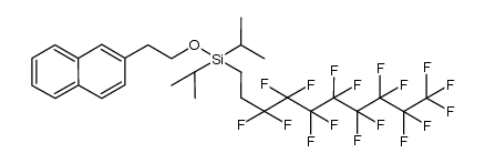 Naphthalene, 2-[2-[[(3,3,4,4,5,5,6,6,7,7,8,8,9,9,10,10,10-heptadecafluorodecyl)bis(1-methylethyl)silyl]oxy]ethyl]- 结构式