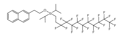 Naphthalene, 2-[2-[[(3,3,4,4,5,5,6,6,7,7,8,8,9,9,10,10,11,11,12,12,12-heneicosafluorododecyl)bis(1-methylethyl)silyl]oxy]ethyl]- 结构式
