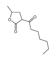 2(3H)-Furanone, dihydro-5-methyl-3-(1-oxoheptyl)- 结构式