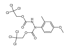 1,2-Hydrazinedicarboxylic acid, 1-(4-methoxy-2-methylphenyl)-, 1,2-bis(2,2,2-trichloroethyl) ester 结构式