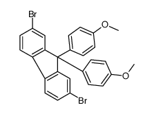 2,7-二溴-9,9-双(4-甲氧基苯基)-9H-芴 结构式