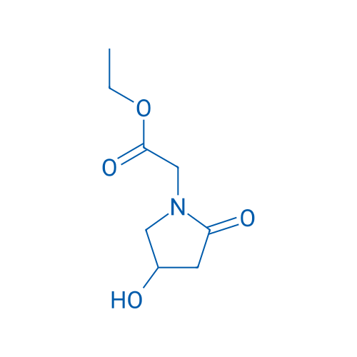 4-羟基-2-氧代-1-吡咯烷乙酸乙酯 结构式