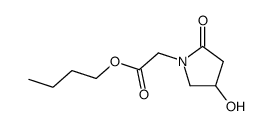1-Pyrrolidineacetic acid, 4-hydroxy-2-oxo-, butyl ester 结构式