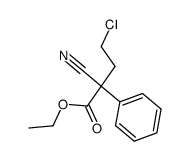 α-(2-氯乙基)-α-氰基苯乙酸乙酯 结构式