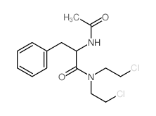 2-乙酰氨基-N,N-双(2-氯乙基)-3-苯基丙酰胺 结构式