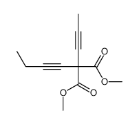 Propanedioic acid, 2-(2-butyn-1-yl)-2-(2-propyn-1-yl)-, 1,3-dimethyl ester 结构式