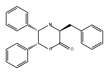 (3S,5S,6R)-3-苄基-5,6-二苯基-2-吗啉酮 结构式