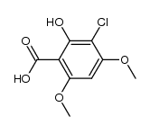 3-氯-2-羟基-4,6-二甲氧基苯甲酸 结构式